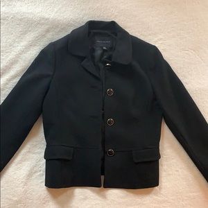 Black banana republic jacket gold buttons detail